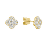 Clover Diamond Stud Earrings