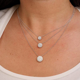 Round Halo Illusion Diamond Pendant