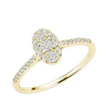 Oval Illusion Diamond Ring