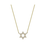 Star Of David Diamond Necklace (10k)