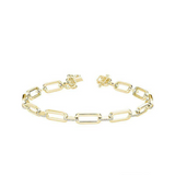 Paper Clip Diamond Bracelet (10k)