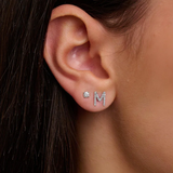 Initial Stud Earrings