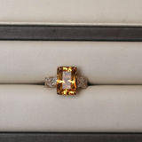 Citrine Ring (emerald cut)