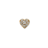 Mini Pave Heart Stud