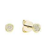 Mini Round Cluster Diamond Stud Earrings