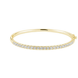 Classic Bangle Semi Eternity Diamond Bracelet