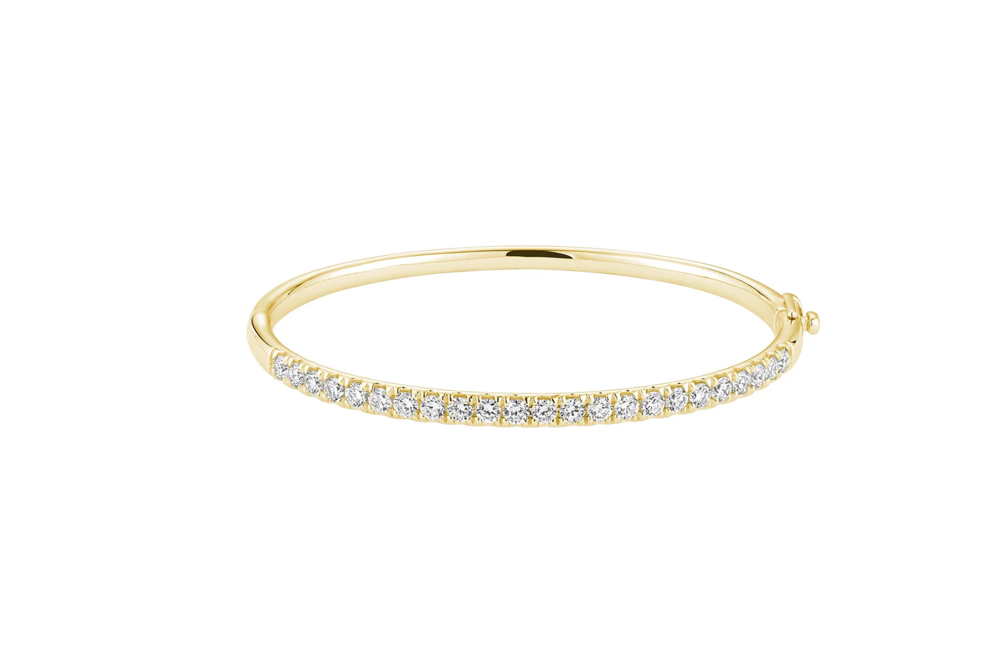 Classic Bangle Semi Eternity Diamond Bracelet