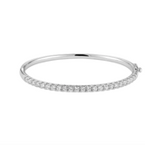 Classic Bangle Semi Eternity Diamond Bracelet