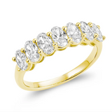 Semi-Eternity Oval Diamond Ring
