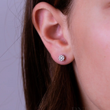 Cluster Diamond Stud Earrings