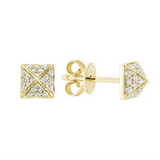 Pave Diamond Pyramid Stud