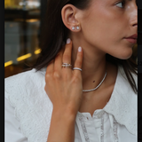 Lab-grown oval diamond studs
