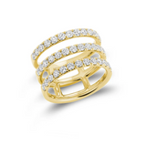 Fancy ring triple open rows