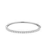 Large Semi Eternity Bangle Diamond Bracelet
