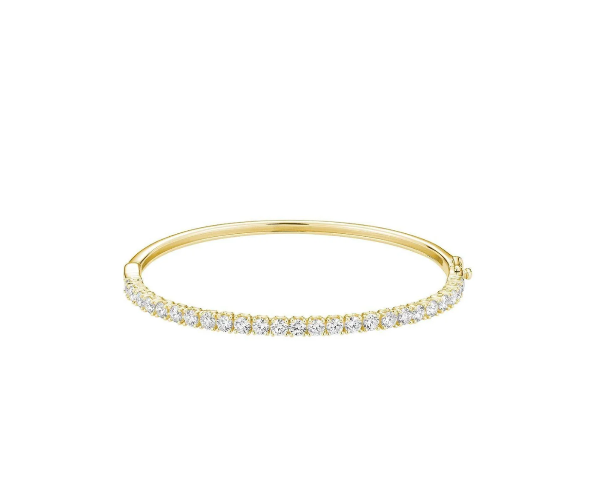 Large Semi Eternity Bangle Diamond Bracelet