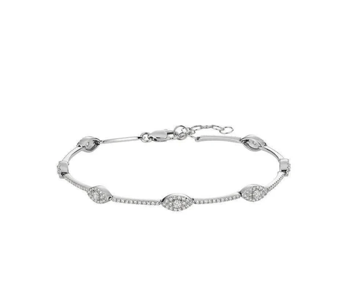 Marquise Shape Tennis Diamond Bracelet