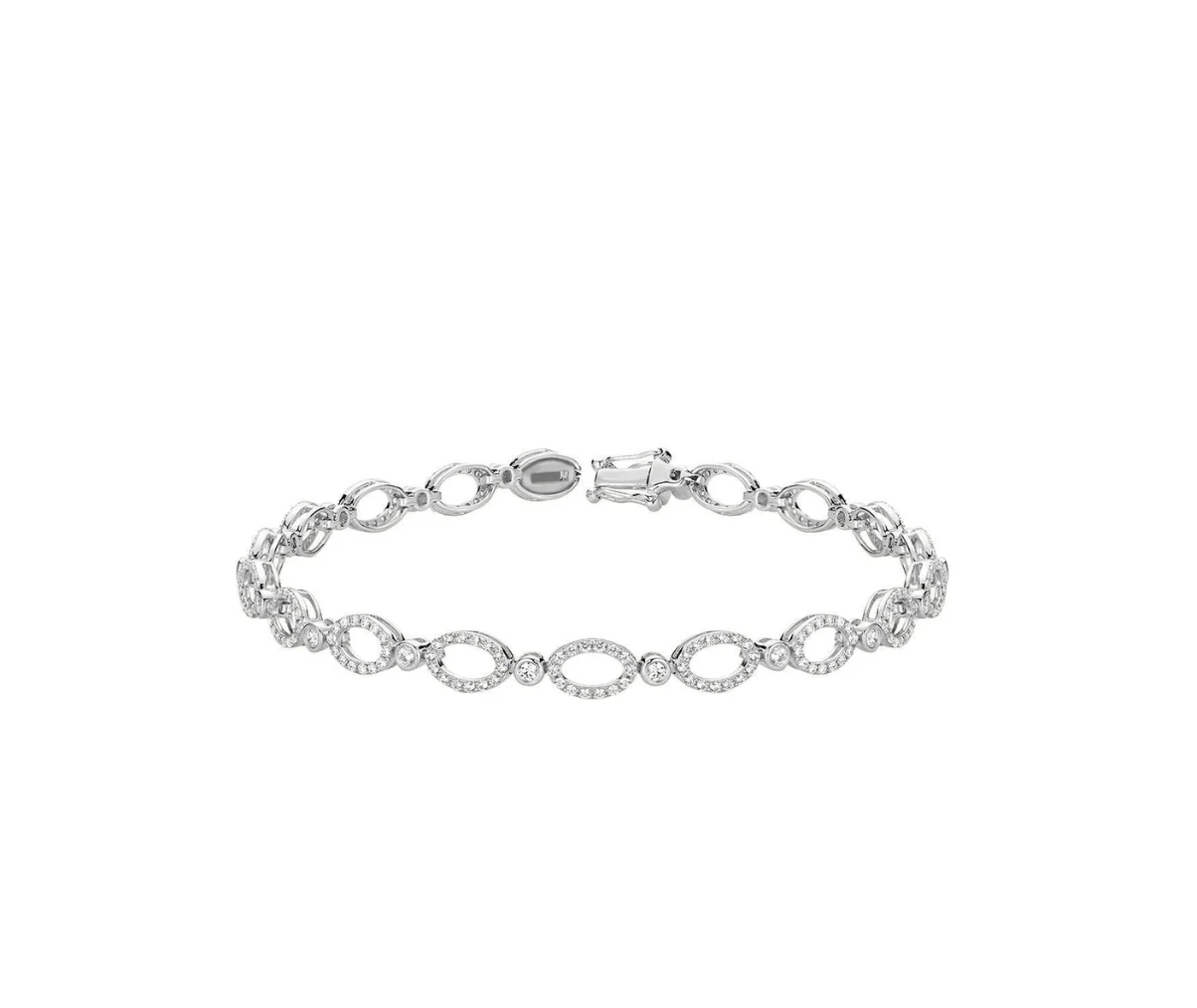 Oval Tennis Diamond Bracelet