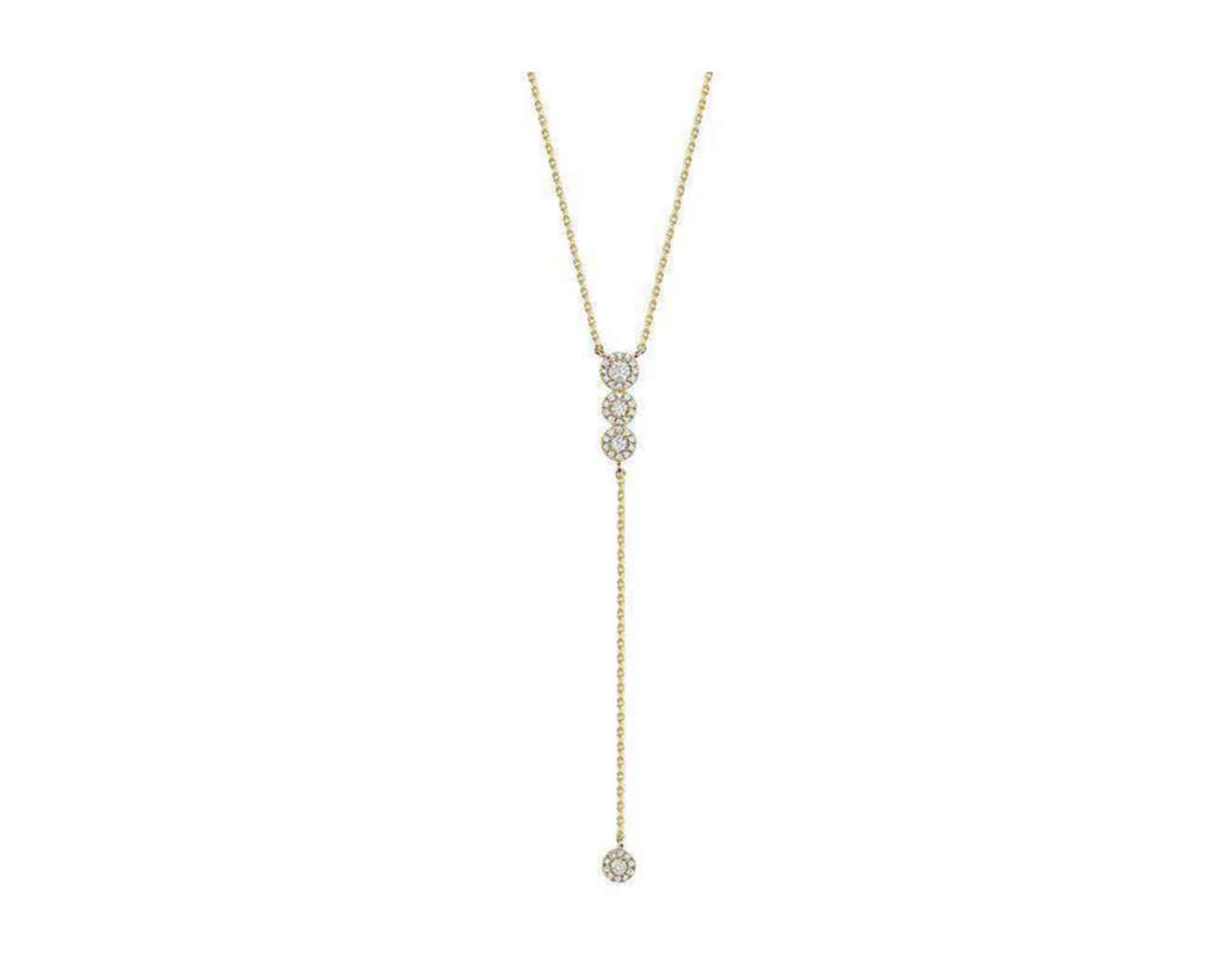 Lariat Trinity Diamond Necklace