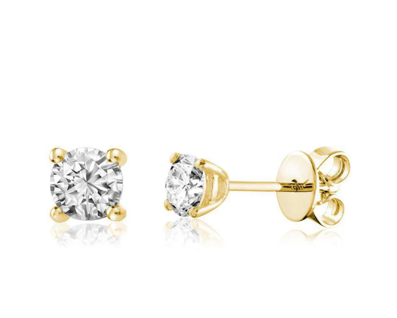 Solitaire (stacking) Stud Earrings