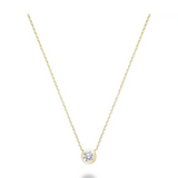 Bezel Set Diamond Necklace