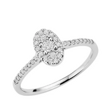 Oval Illusion Diamond Ring