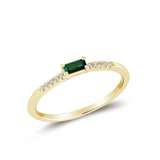Cushion Color Stone Diamond Ring