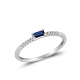 Cushion Color Stone Diamond Ring