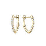 V-Shaped Diamond Loop Earrings