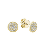 Round Miligrain Diamond Stud Earrings