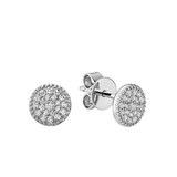 Round Miligrain Diamond Stud Earrings