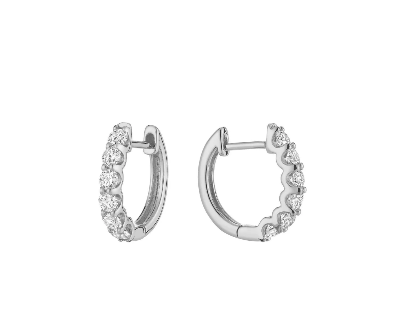 Diamond Huggie Earrings (In All Sizes)