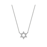 Star Of David Diamond Necklace (10k)