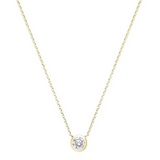Bezel Diamond Necklace