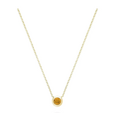 Bezel Set Precious Stone Necklace