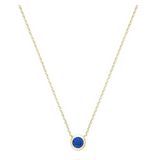 Bezel Set Precious Stone Necklace