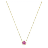 Bezel Set Precious Stone Necklace