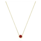 Bezel Set Precious Stone Necklace