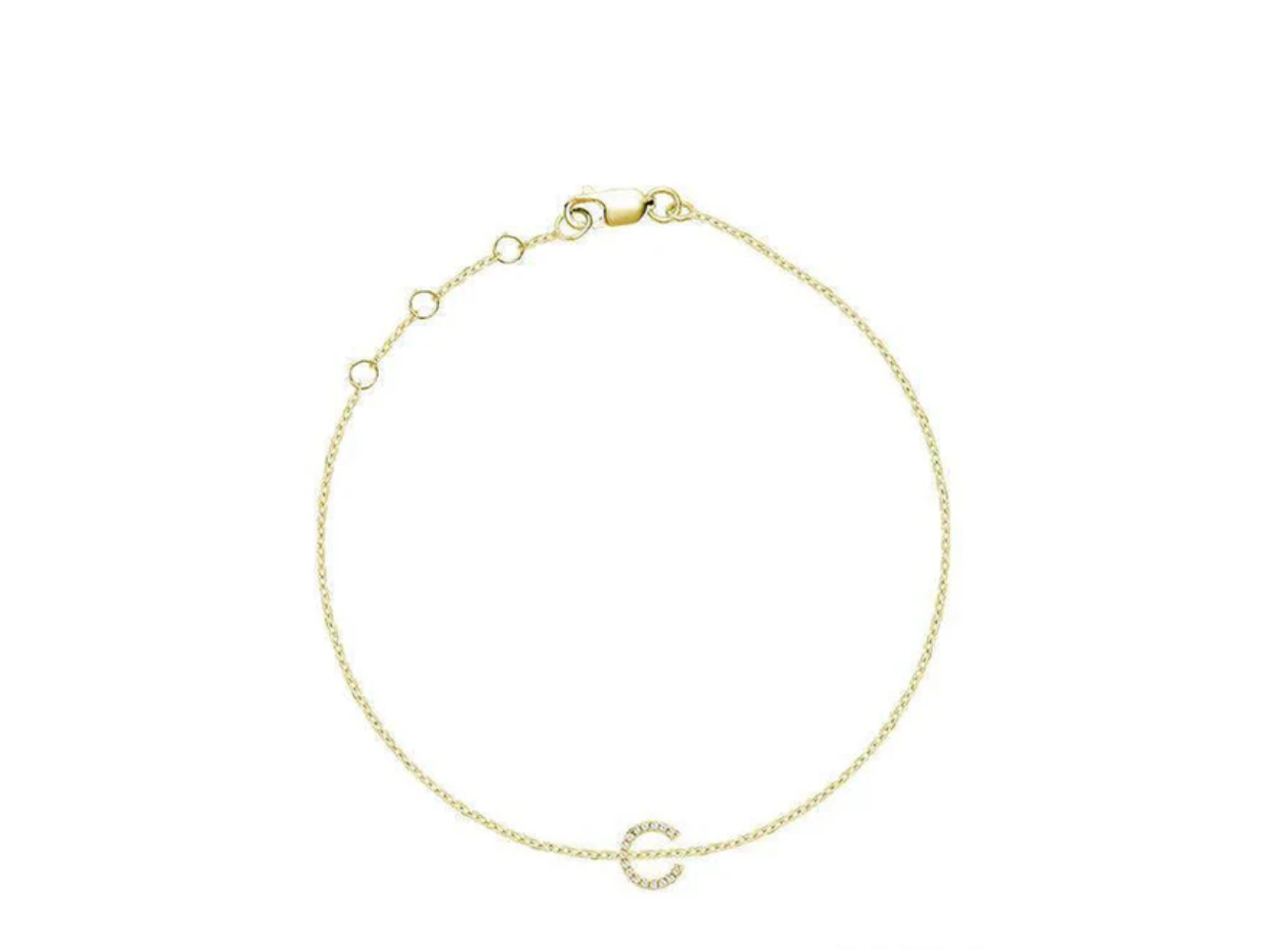 Initial Diamond Bracelet