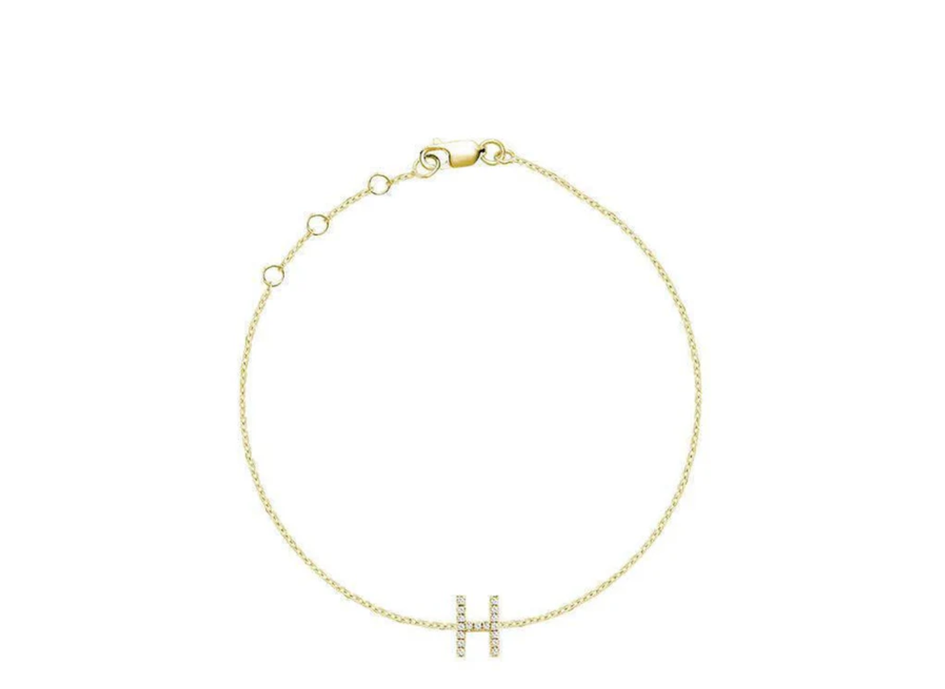 Initial Diamond Bracelet