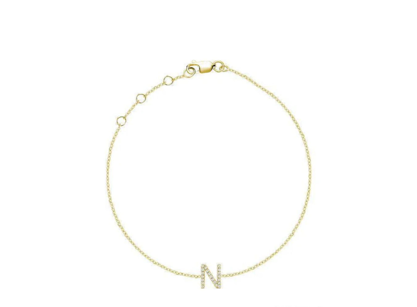 Initial Diamond Bracelet