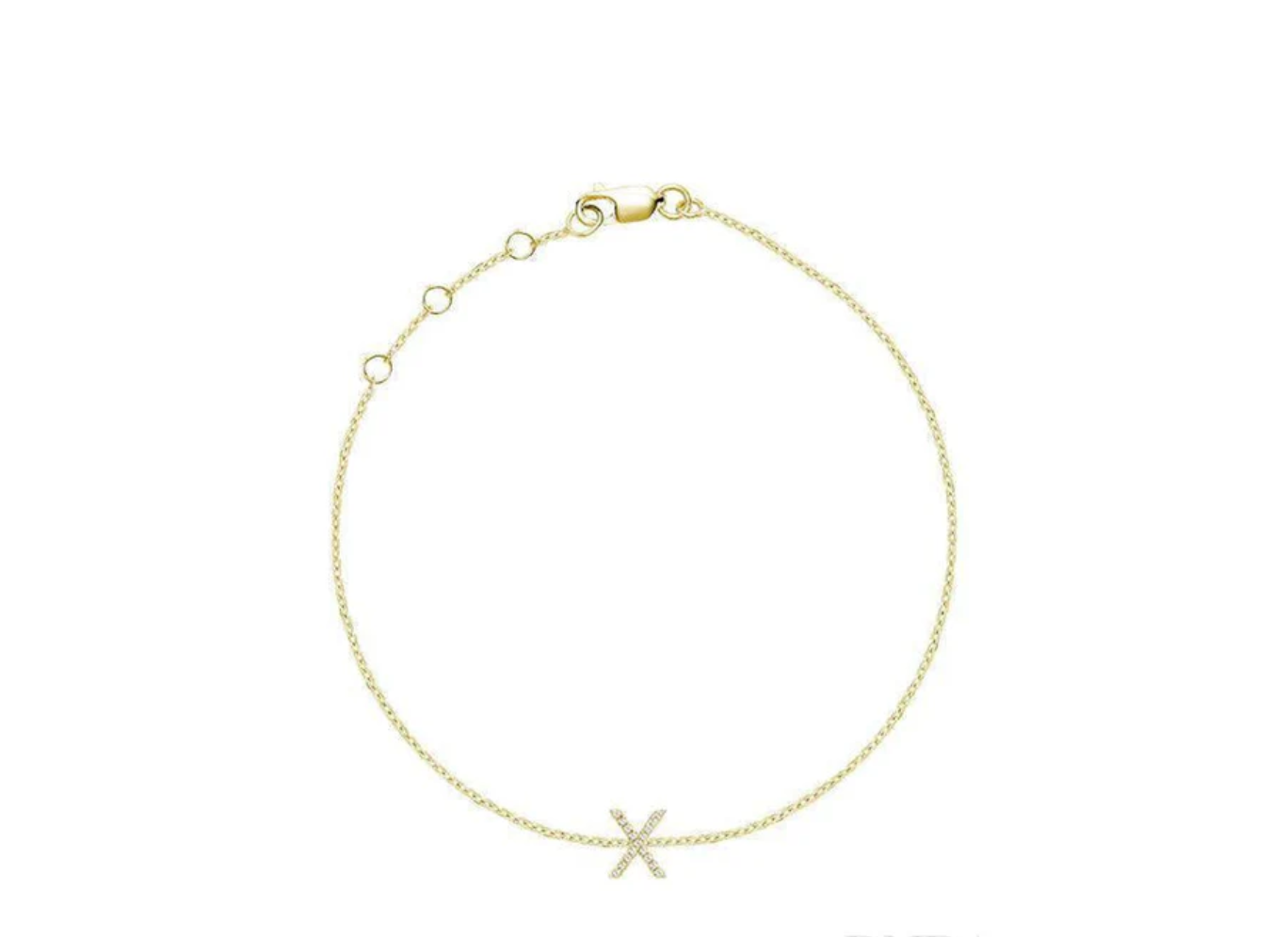Initial Diamond Bracelet