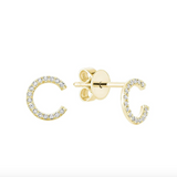 Initial Stud Earrings