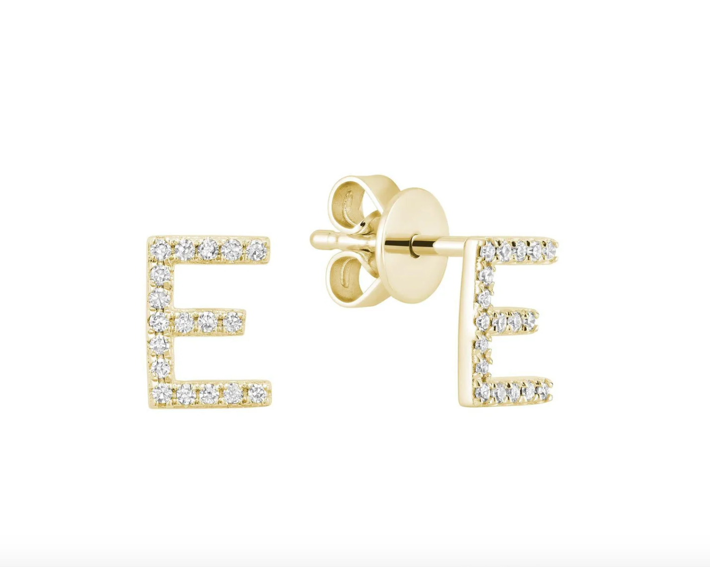 Initial Stud Earrings