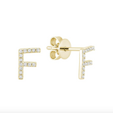 Initial Stud Earrings