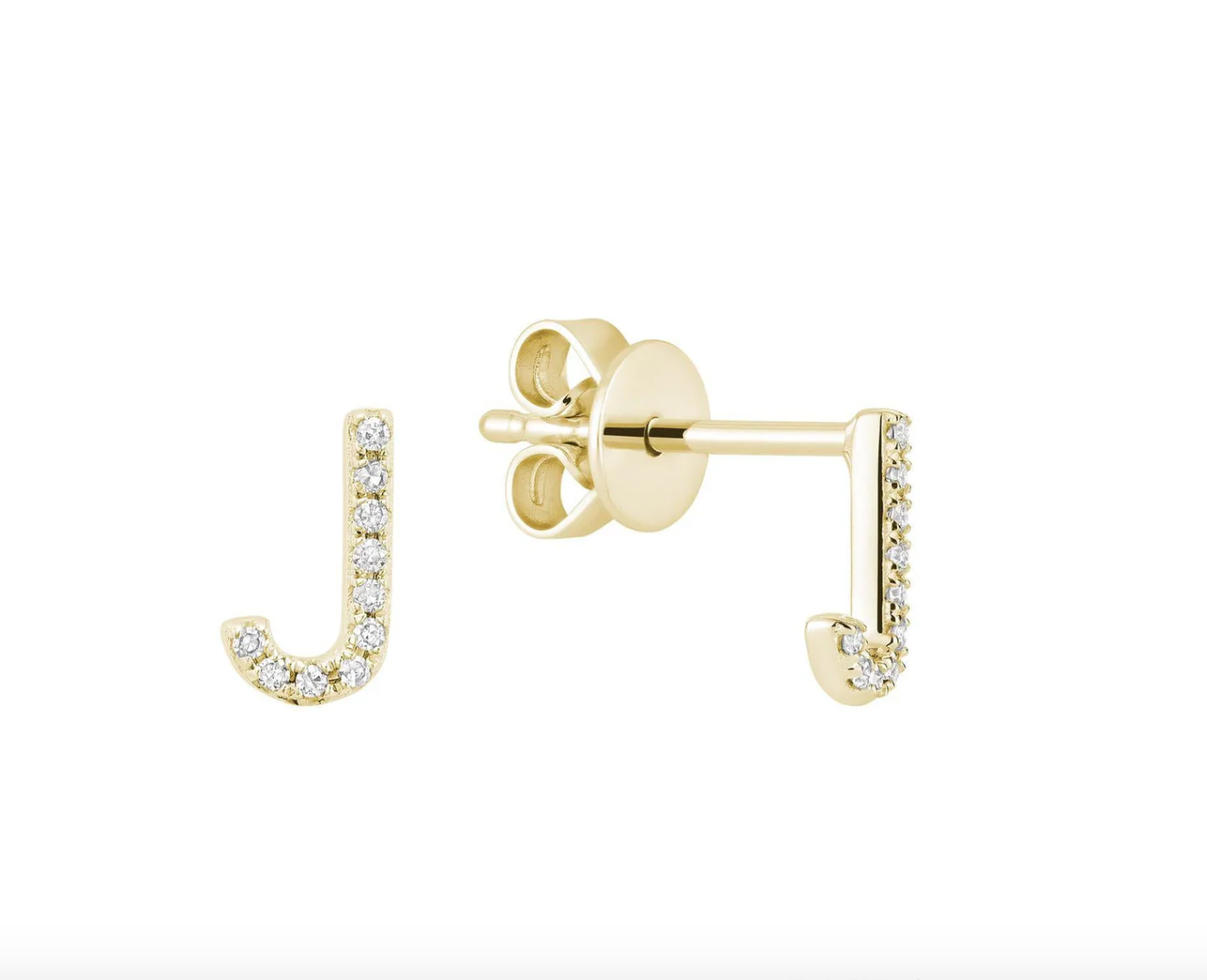 Initial Stud Earrings