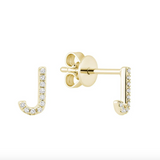 Initial Stud Earrings