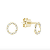 Initial Stud Earrings