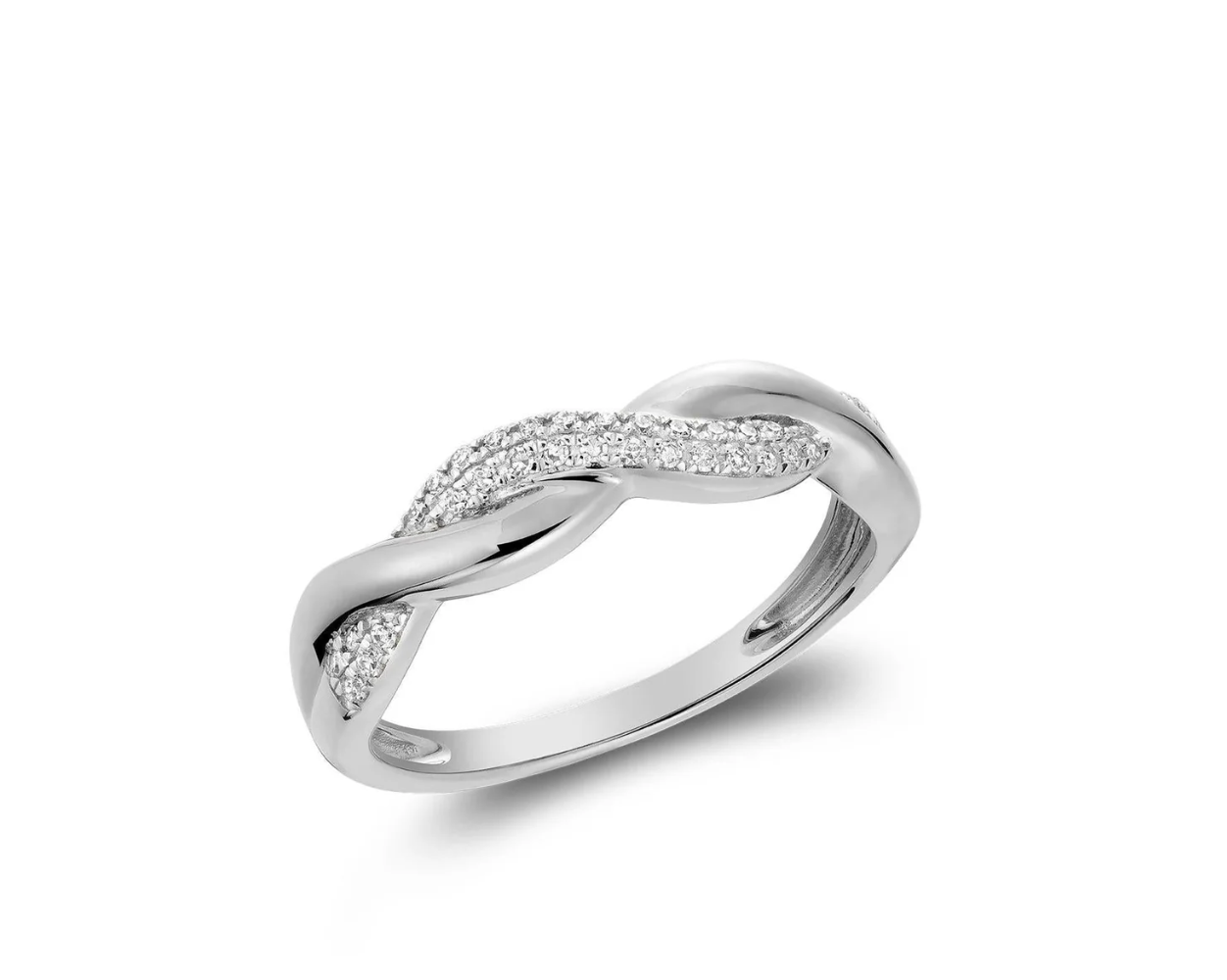 Intertwined Pave Diamond Ring