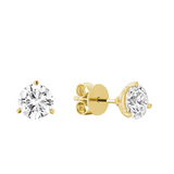 Martini Three Prong Stud Lab Grown Diamond Earrings