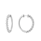 Shared Prongs Diamond Loop Earrings